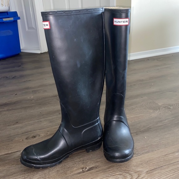 Hunter Shoes - Tall Black Hunter Boots